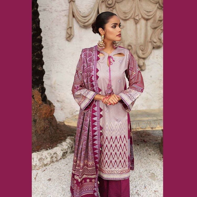 Ideas Unstitched Winter Cotton Suit WS-12002B 3PC